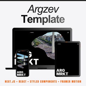 Argzev Template Awwwards Style - Next.js, Framer Motion, Custom Cursor