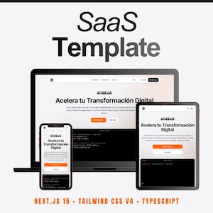Plantilla SaaS Landing Page - Next.js 15, Tailwind CSS, Framer Motion, React 19, TypeScript