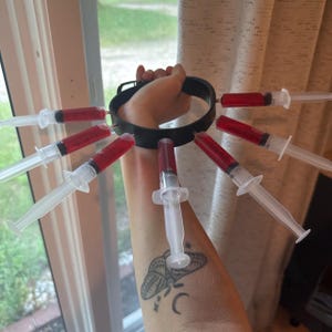 Red and Black Syringe Collar