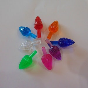 Vintage Large/extra Large twist lights/bulbs for Ceramic Christmas Tree  8 multi colored