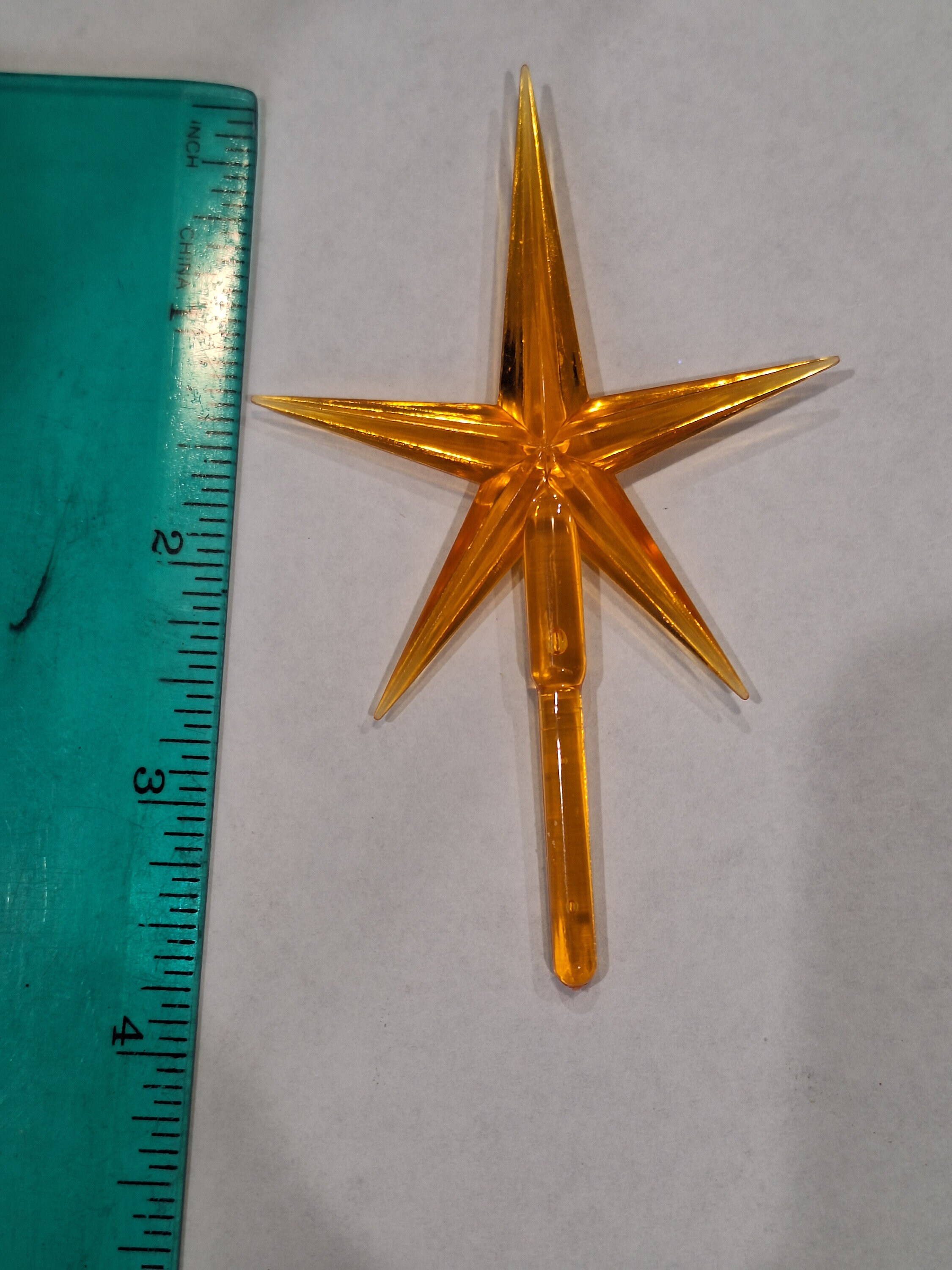 Ceramic Christmas Tree Large Modern Star Orange - Etsy