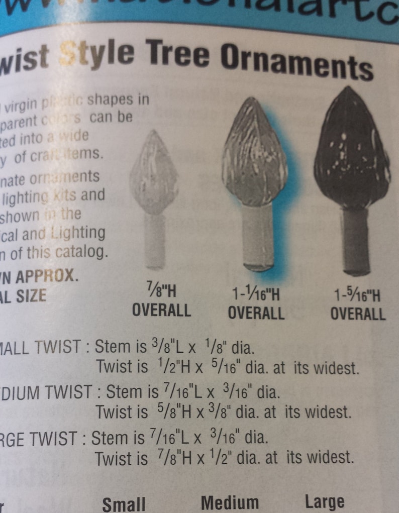 30 Small Ceramic Christmas Tree Twist Lights/bulbs Replacement Etsy