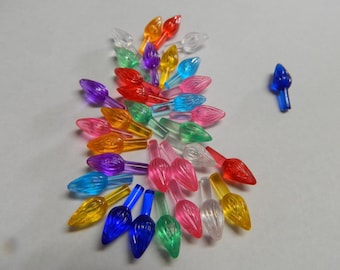 30 Small Ceramic Christmas tree twist  lights/bulbs replacement (see size chart)