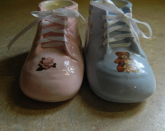 Personalized Ceramic High Top Baby Shoe