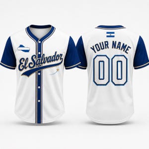 El Salvador basebolltröja, flera designer, sydd eller tryckt, kartflaggtröja, personlig present till män kvinnor barn