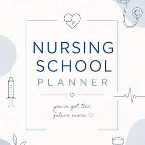 Planificador para la Escuela de Enfermería - Incluye 3 estilos de portada, Planificador de estudio y organizador clínico para estudiantes de enfermería, Descarga digital imprimible imagen 3