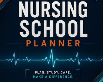 Agenda scolaire infirmier pour hommes, agenda d'études et organisateur de stage clinique pour infirmiers, téléchargement numérique imprimable pour les étudiants en soins infirmiers