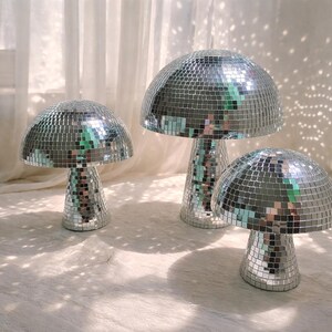 Decoración de setas con forma de bola de discoteca hechas a mano - Decoración para fiestas y el hogar