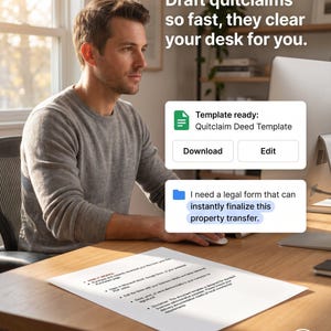 Quitclaim Deed Template | Editable Fillable Real Estate Property Transfer