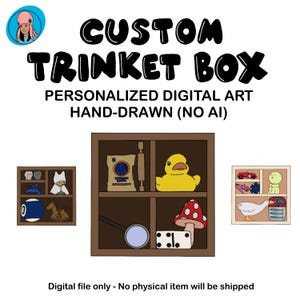 Custom Hand-Drawn Trinket Box Illustration – Personalized Digital Artwork (Digital Download)