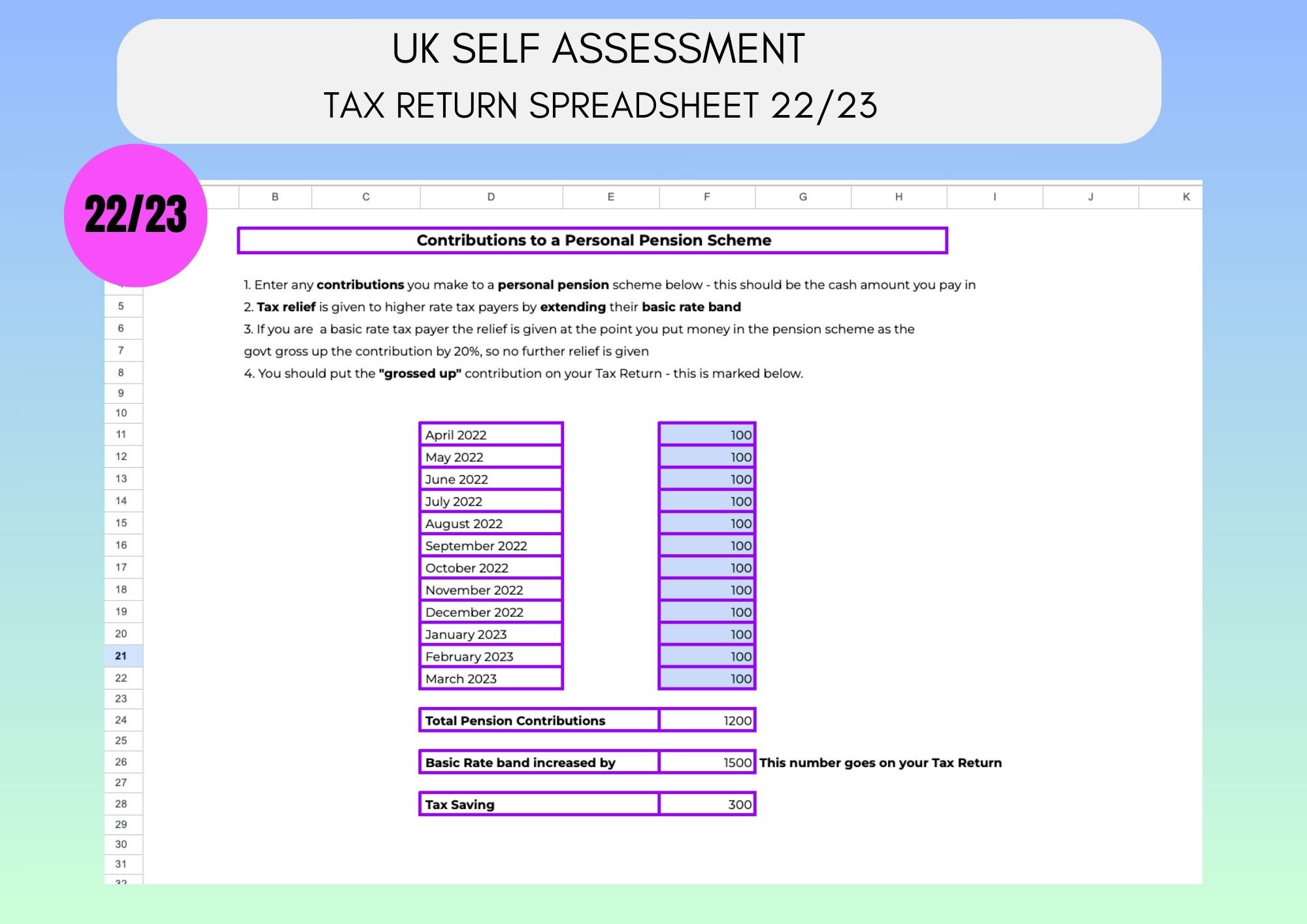 UK Self Assessment Tax Calculation Spreadsheet For Self Employed uk-self-assessment-tax-calculation-spreadsheet-for-self-employed