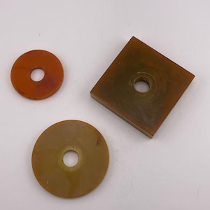 Three Bakelite Slabs Various Sizes and Colors