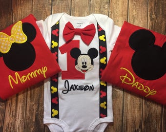 mickey mouse birthday shirts for parents