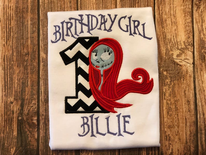 Girls Nightmare Before Christmas Birthday Shirt Sally Etsy