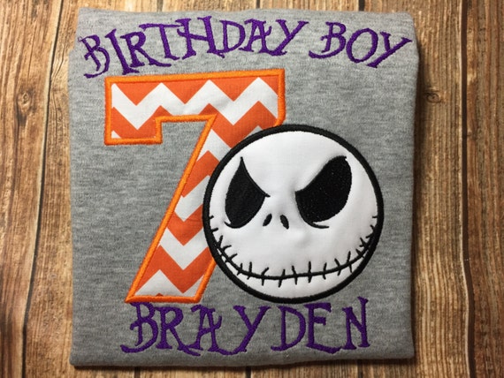 jack skellington birthday shirt