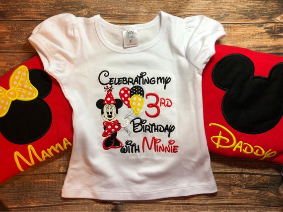 minnie mouse birthday shirts for parents