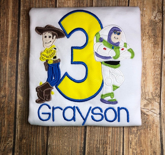 Toy Story Birthday Shirt Buzz And Woody Birthday Shirt Etsy