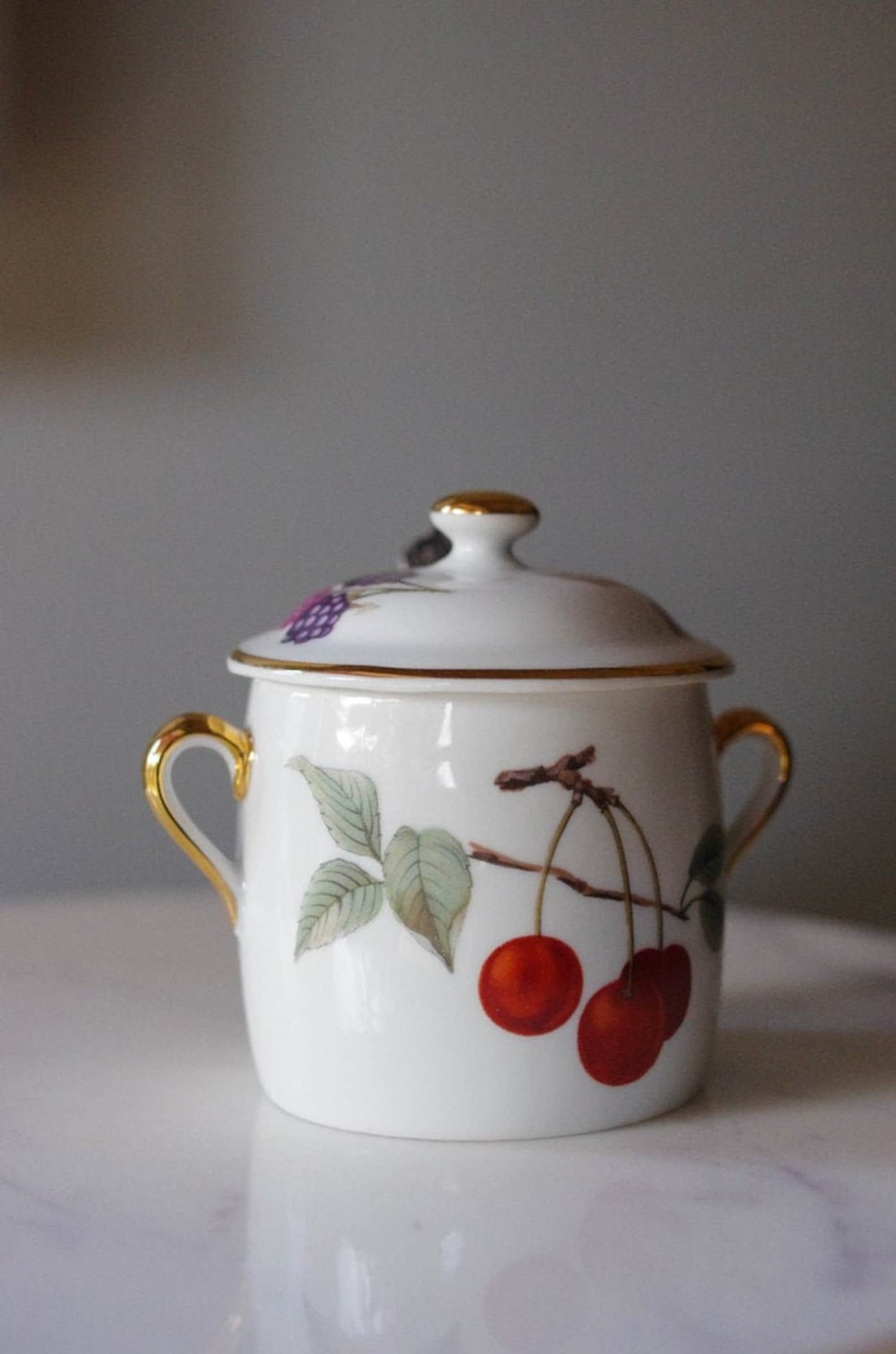 Royal Worcester Evesham Gold Covered Marmalade Jar English Etsy