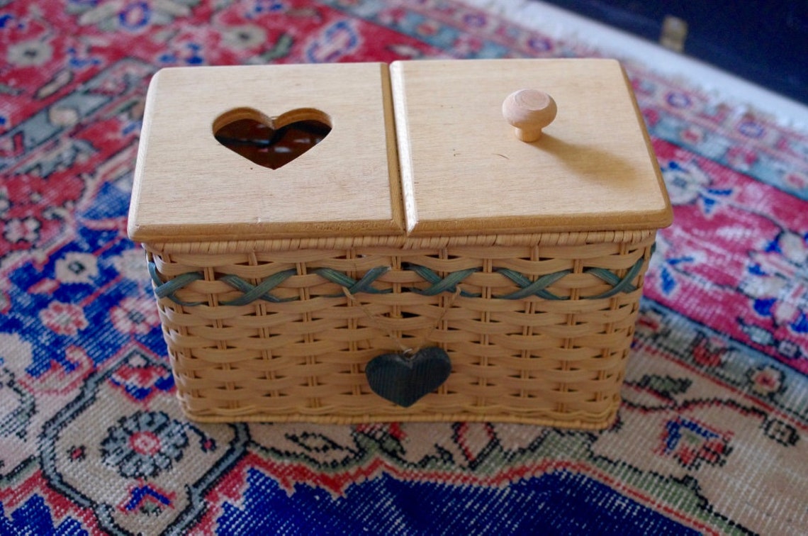 Woven Handmade Basket by Tender Heart Treasures Vintage Etsy