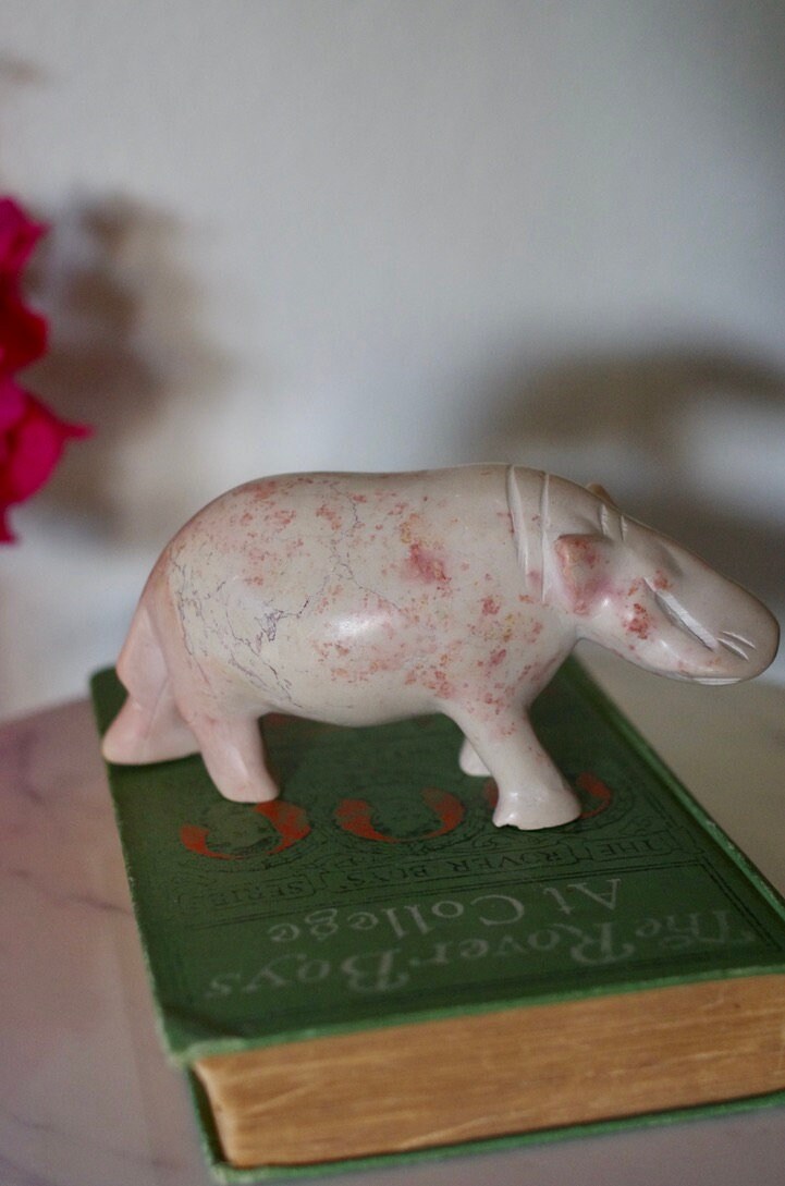 Hippopotame - Figurine phosphorescente vintage / luciole / no glo