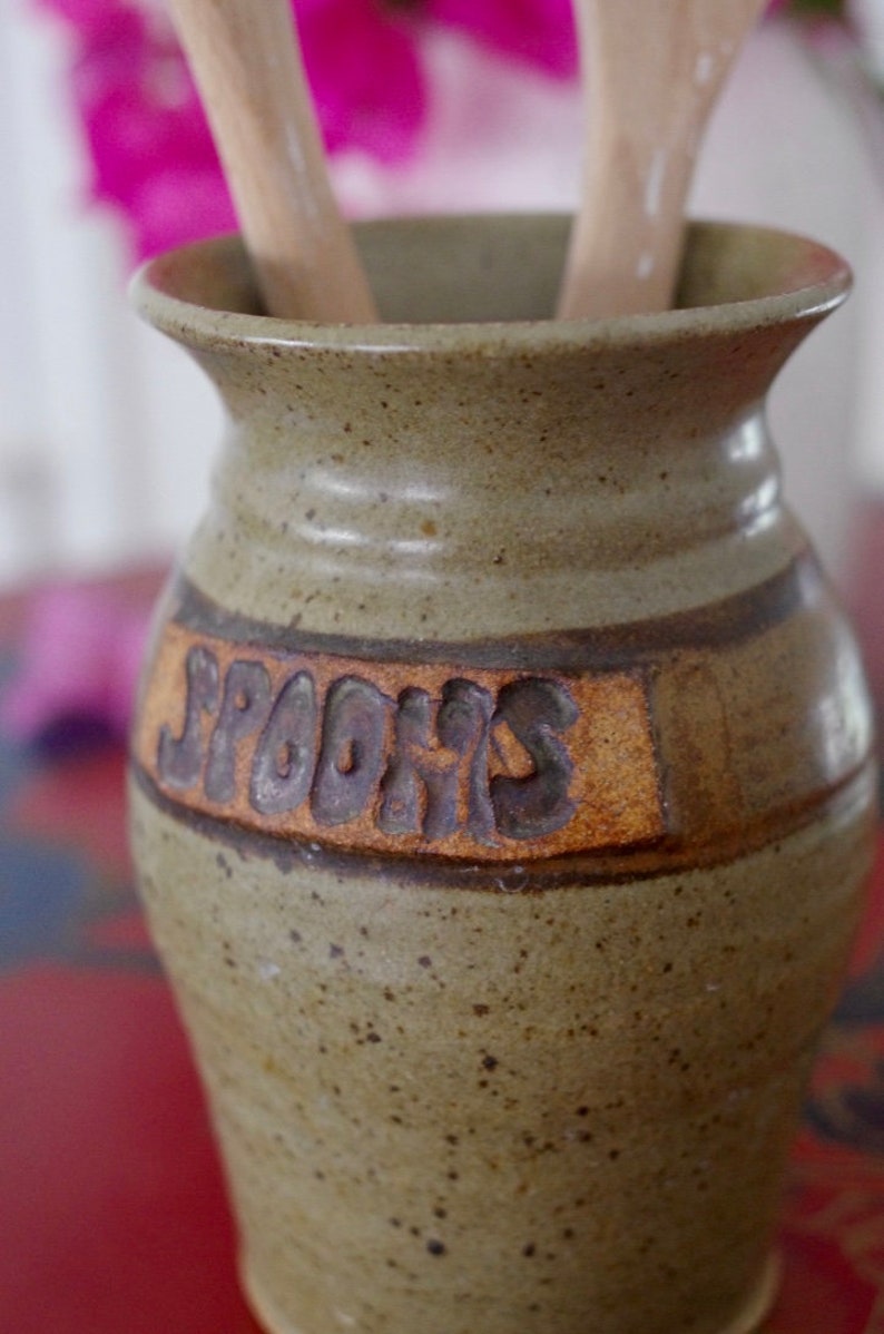 Vintage Kitchen Utensil Container Ceramic Utensil Holder - Etsy