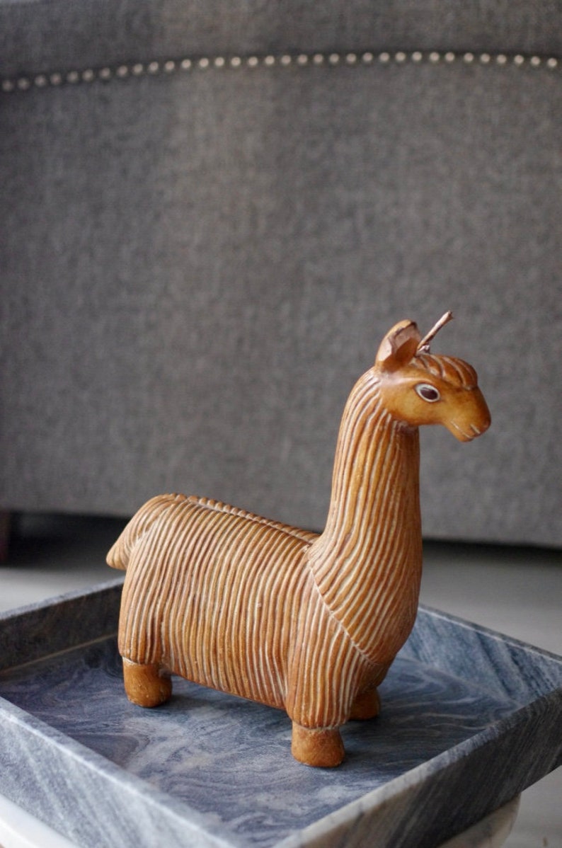 llama garden statue