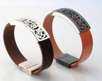 Unisex Amulet Bracelet - Wide Modern Tribal Bracelet - Good Luck Bracelet - Surfer Bracelet TIAKI