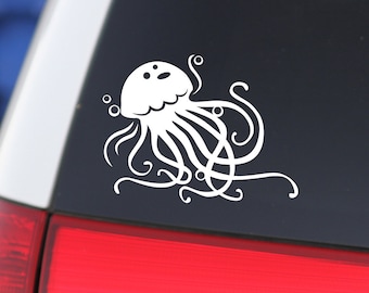 Jellyfish, Jellyfish Sticker, Ocean Art, Ocean Gift, Beach Decal,, Halloween Decorationation