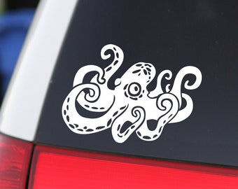 Octopus, Octopus Lover, Decal, Halloween Decor, Sticker, Ocean Lover, Ocean Decal, Octopus Love, Gift for Ocean Lover, Halloween Decoration