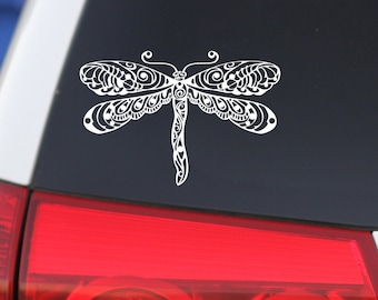 DragonFly, Henna Dragonfly, Decal, Sticker, Nature Decal, Laptop Decal, Car Decal, Insect, Halloween Decorationation