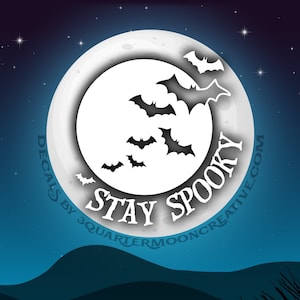 Car Decal, Stay Spooky, Spooky Sticker, Halloween Decal, Spooky Decal, Bats, Bats Decal