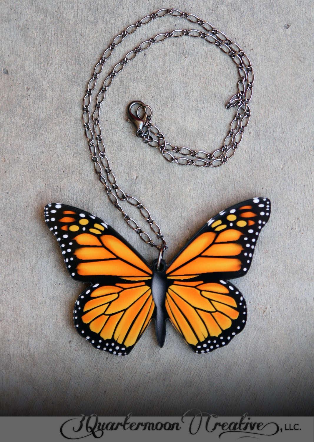 Butterfly Necklace, Butterfly Jewelry, Monarch Butterfly, Lasercut ...