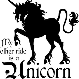 Vinyl Sticker, Unicorn Sticker, Unicorn Decal, Unicorn, Car Sticker, Car Decal, Laptop Sticker, Whimsical Sticker, Gift for Her image 2