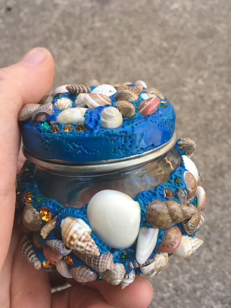 Art Stash Jar Polymer Clay Art Stash Jar Small Jar Etsy