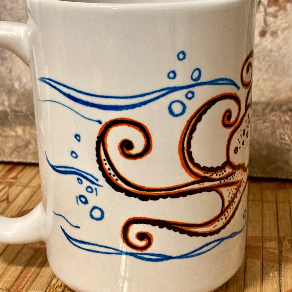 Octopus Gift Octopus Coffee Mug Handmade Gift Coffee Mug Etsy