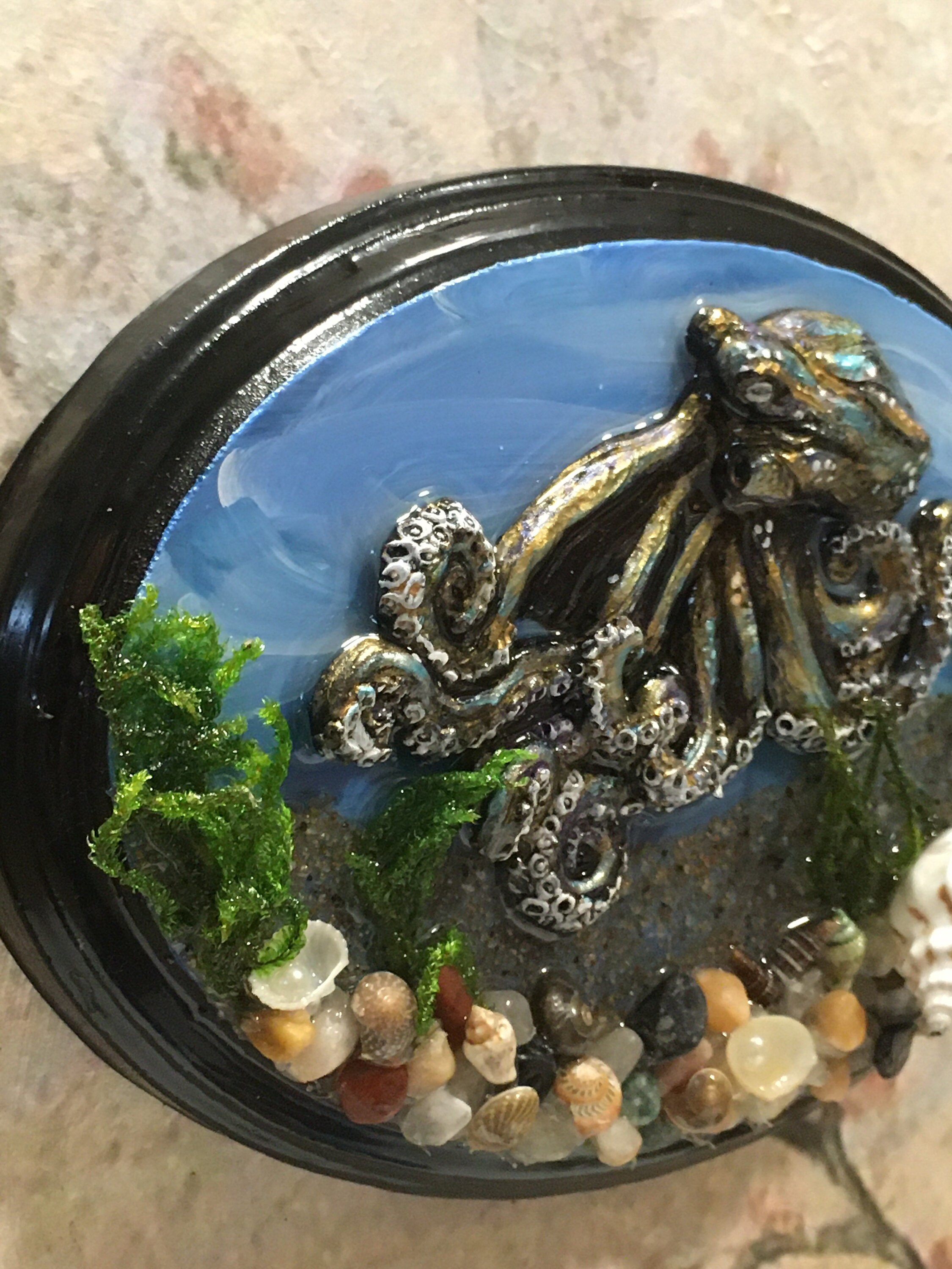 Octopus Sulpture, Mini Art, Steampunk Art, Octopus Art, Handmade Art, Home Decor, Housewarming