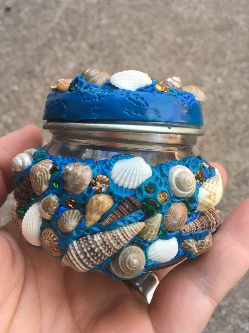 Art Stash Jar Polymer Clay Art Stash Jar Small Jar Etsy