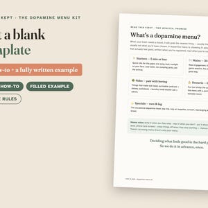 Menu dopaminy do druku, zestaw menu dopaminy ADHD w formacie PDF, 3 style + ekran blokady telefonu + menu przy niskim poziomie baterii, szablon Dopamenu, samoopieka w ADHD zdjęcie 3