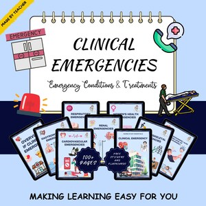 Clinical Emergencies Study Guide | Nursing Cheat Sheets for Code Blue, ACLS Rapid Response | NCLEX Critical Care Prep PDF