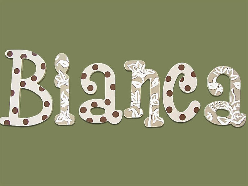 Wooden Letters Painted Name Wall Baby Nursery Decorative