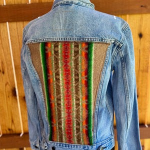 Upcycled Levi's Denim Jacket with Pendleton Wool | Women's Western Ranch Style (Size Medium)