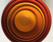 Finel Bowl set in sunset colors