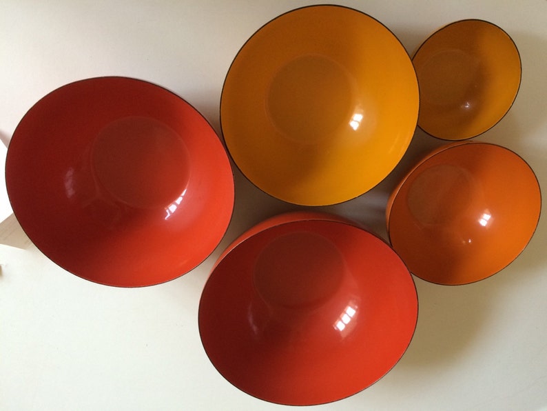 Finel Bowl set in sunset colors