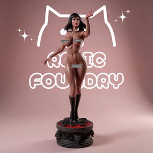 Vampirella STL Figure for 3D Printing, Horror Vampire Collectible Statue Digital Model