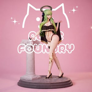 C.C. Black Bride Code Geass STL Figure for 3D Printing Anime Collectible Digital Model