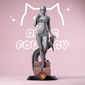 Daenerys Targaryen Game of Thrones STL Figure V1 V2 V3 for 3D Printing Fantasy Collectible