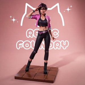Figura STL de Dispatch Invisigal para impresión 3D, descarga digital, estatua coleccionable de cómic.