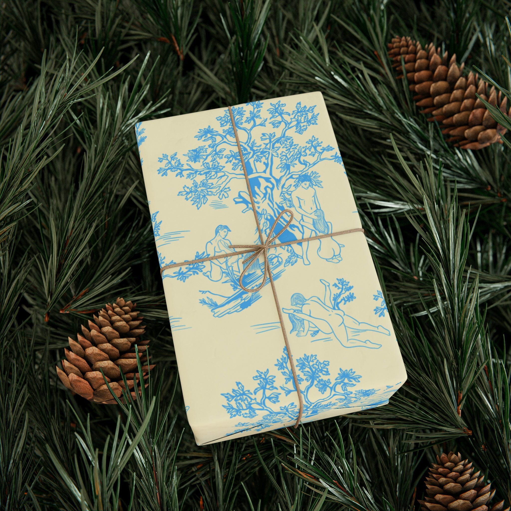 Funny & Sexy Wrapping Paper for Valentine's Day, Naked Couples in Sex