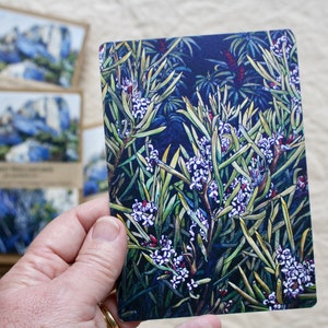 Mountain Blues Card Pack, Linocut Cards, Alpine Landscape Cards, Tasmanian Landscape Cards image 5