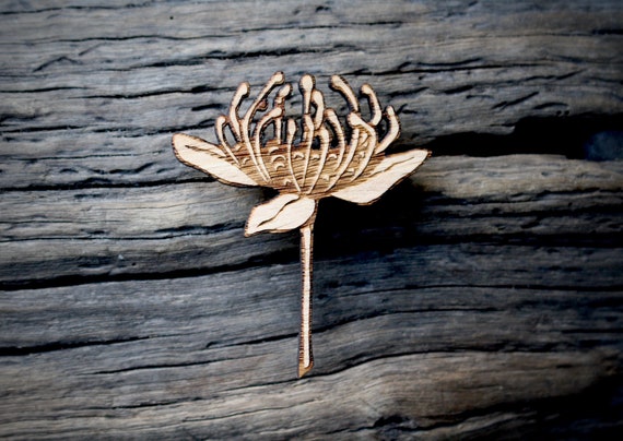 Wooden brooch cheap